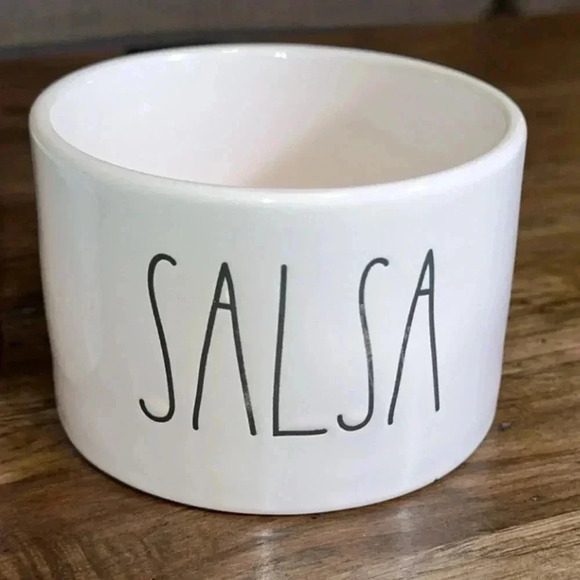 RAE DUNN Artisan Collection Magenta Black/White Ceramic Dip Cup Bowls Guac Salsa - Picture 4 of 7